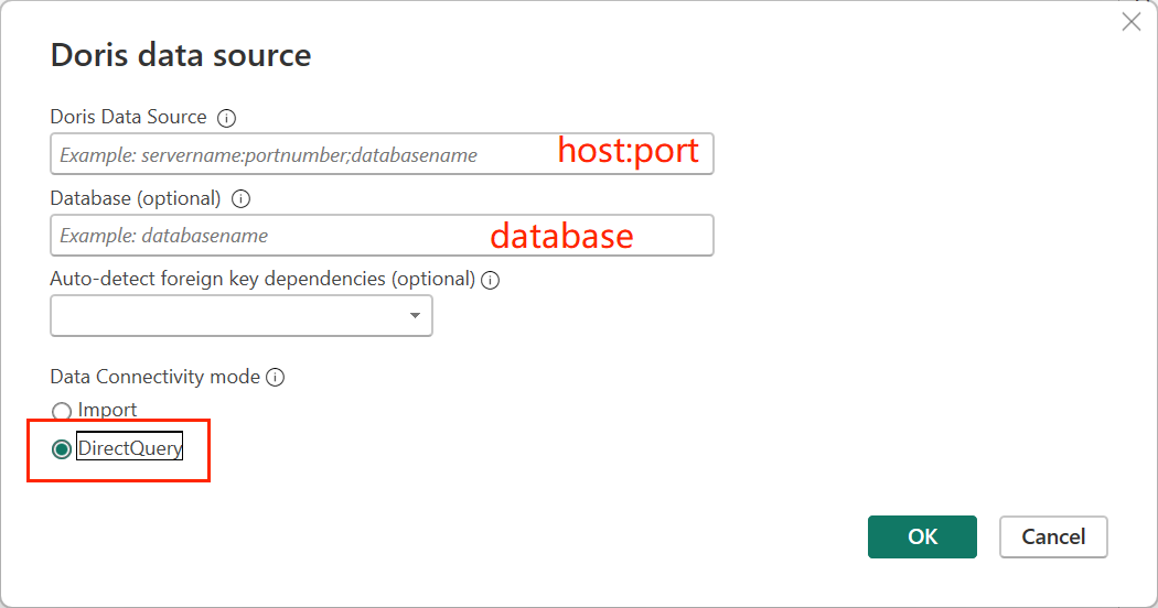 connection information