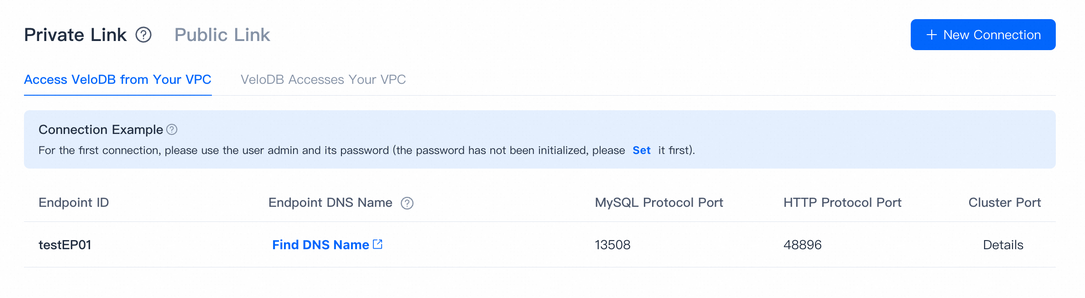 azure private link access velodb 10