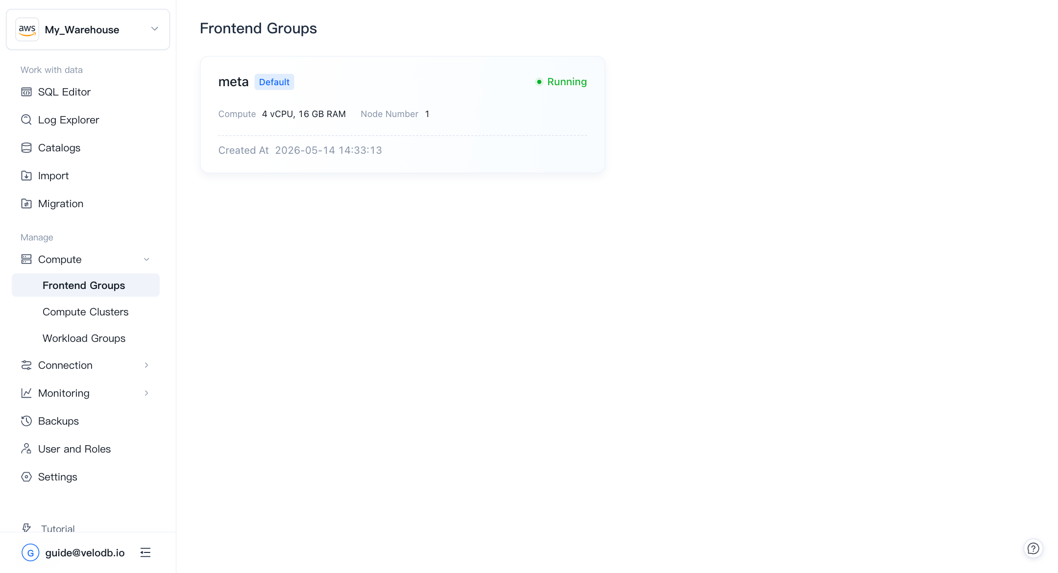 frontend groups list