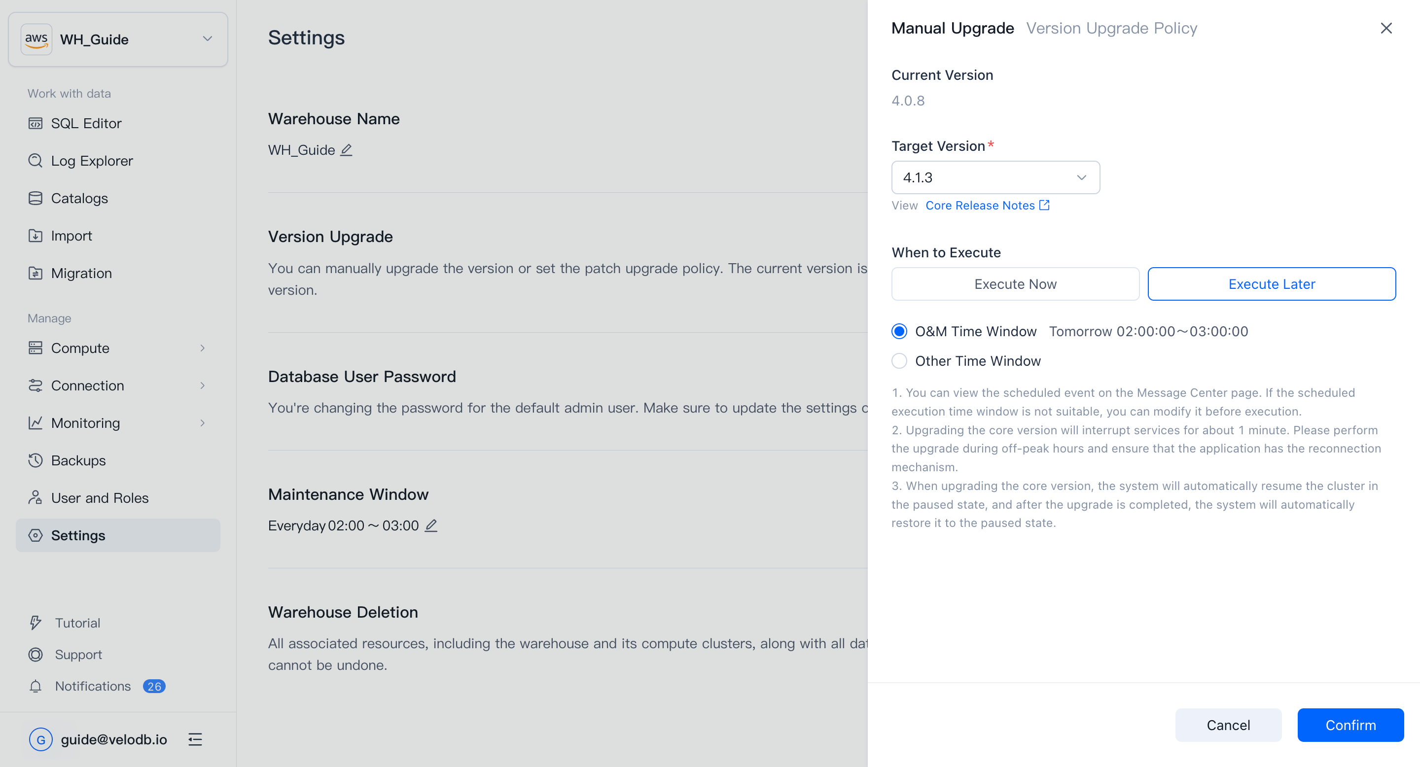 manual upgrading later