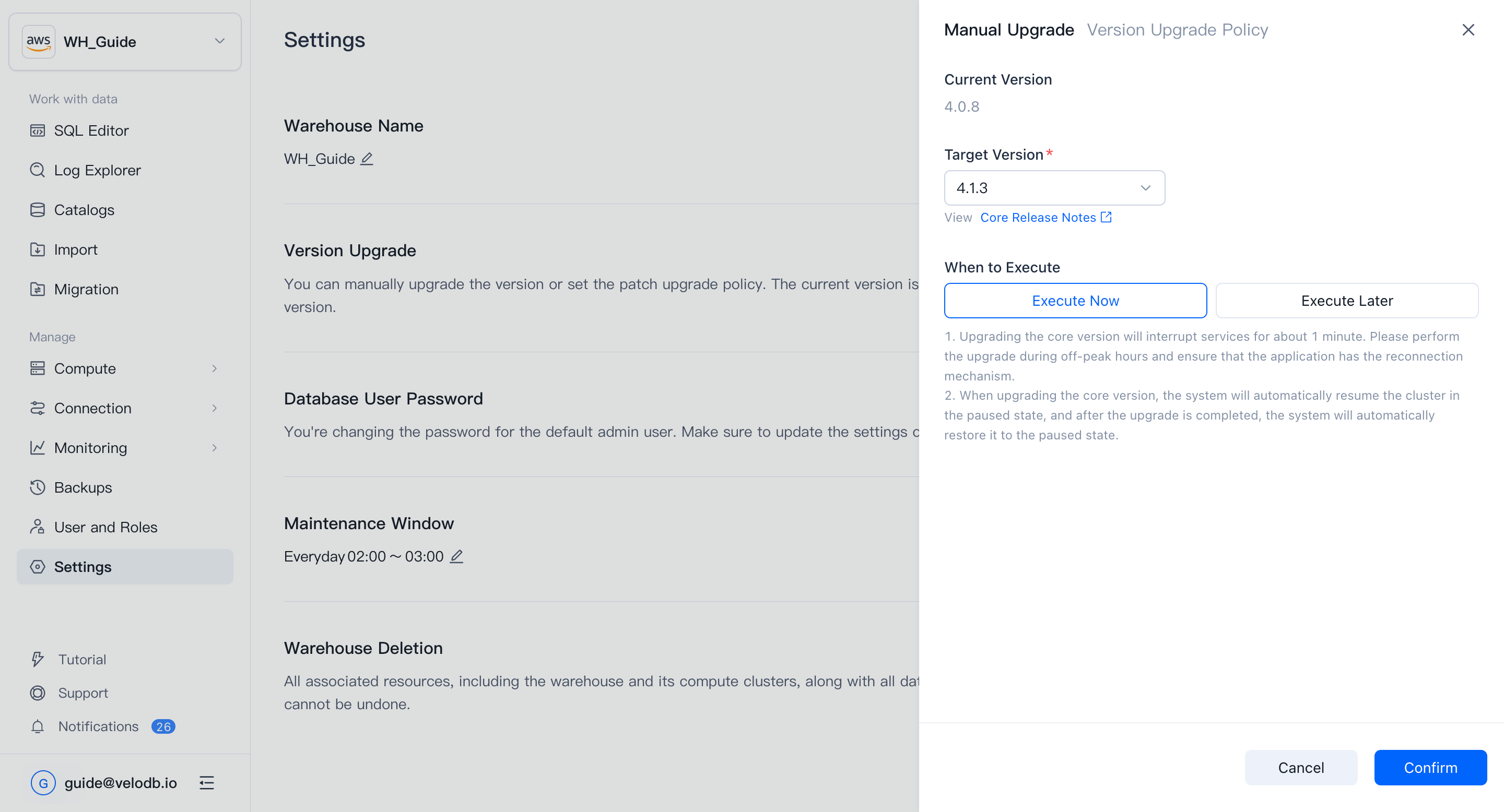 manual upgrading now