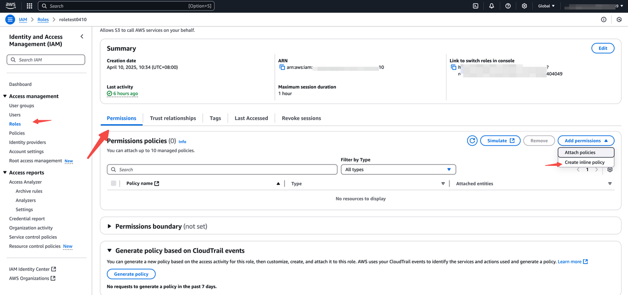 source role permission
