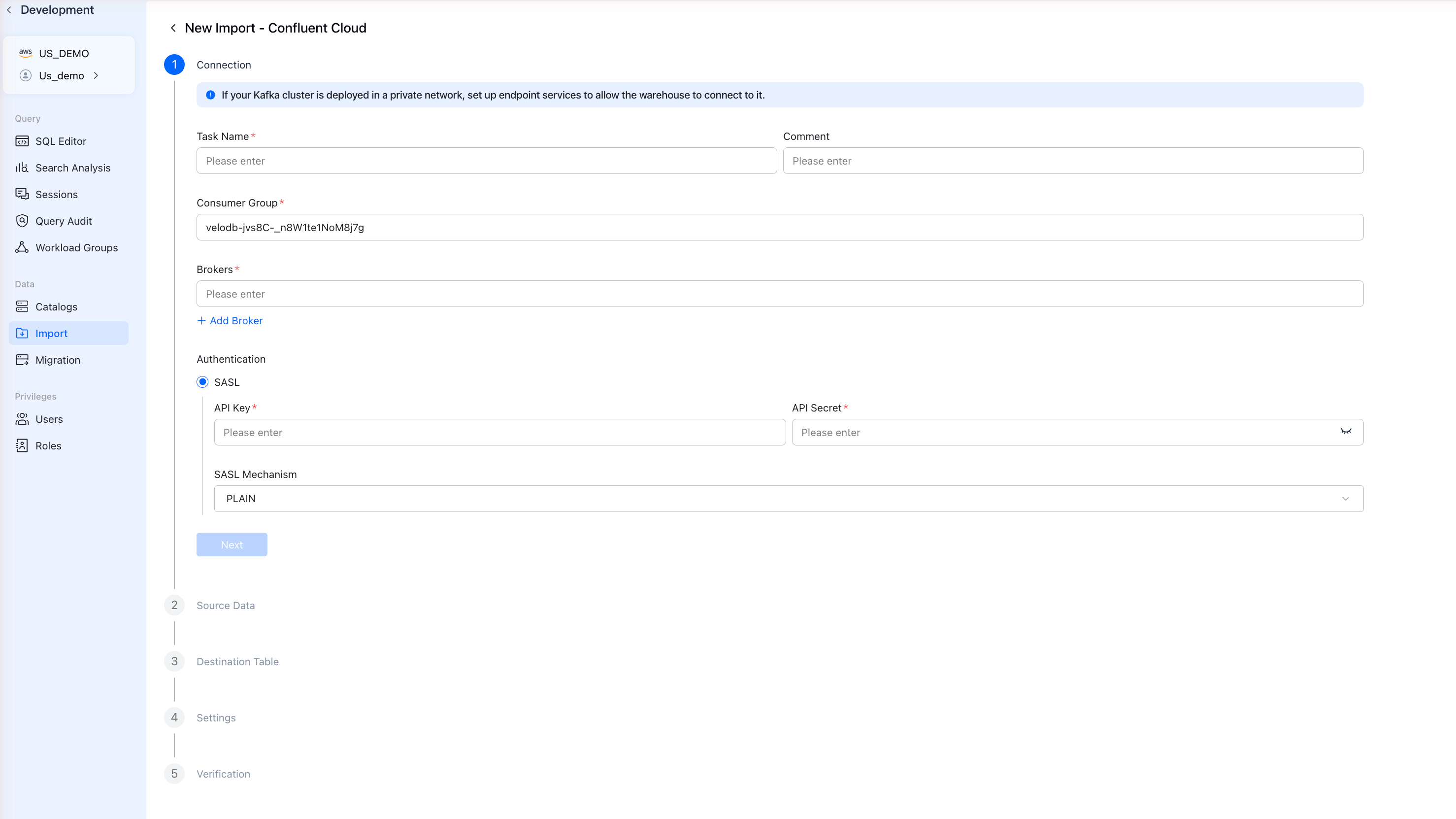 Connection Configuration