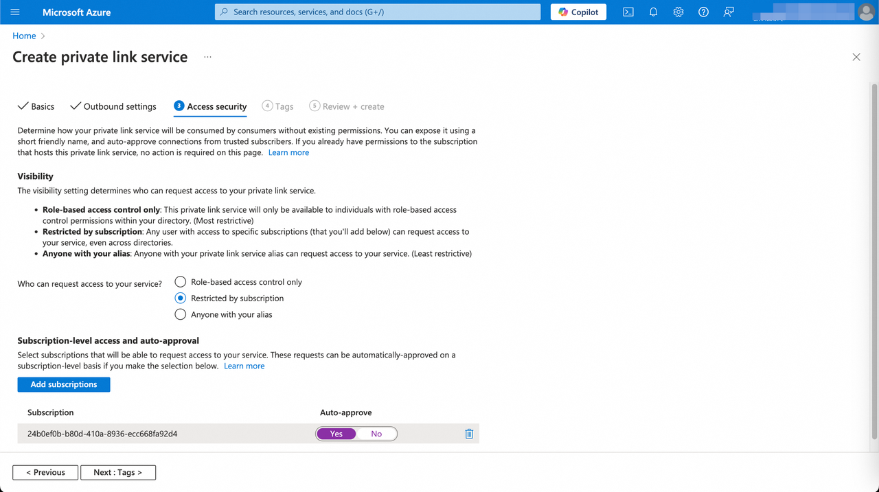 azure velodb access vpc 5