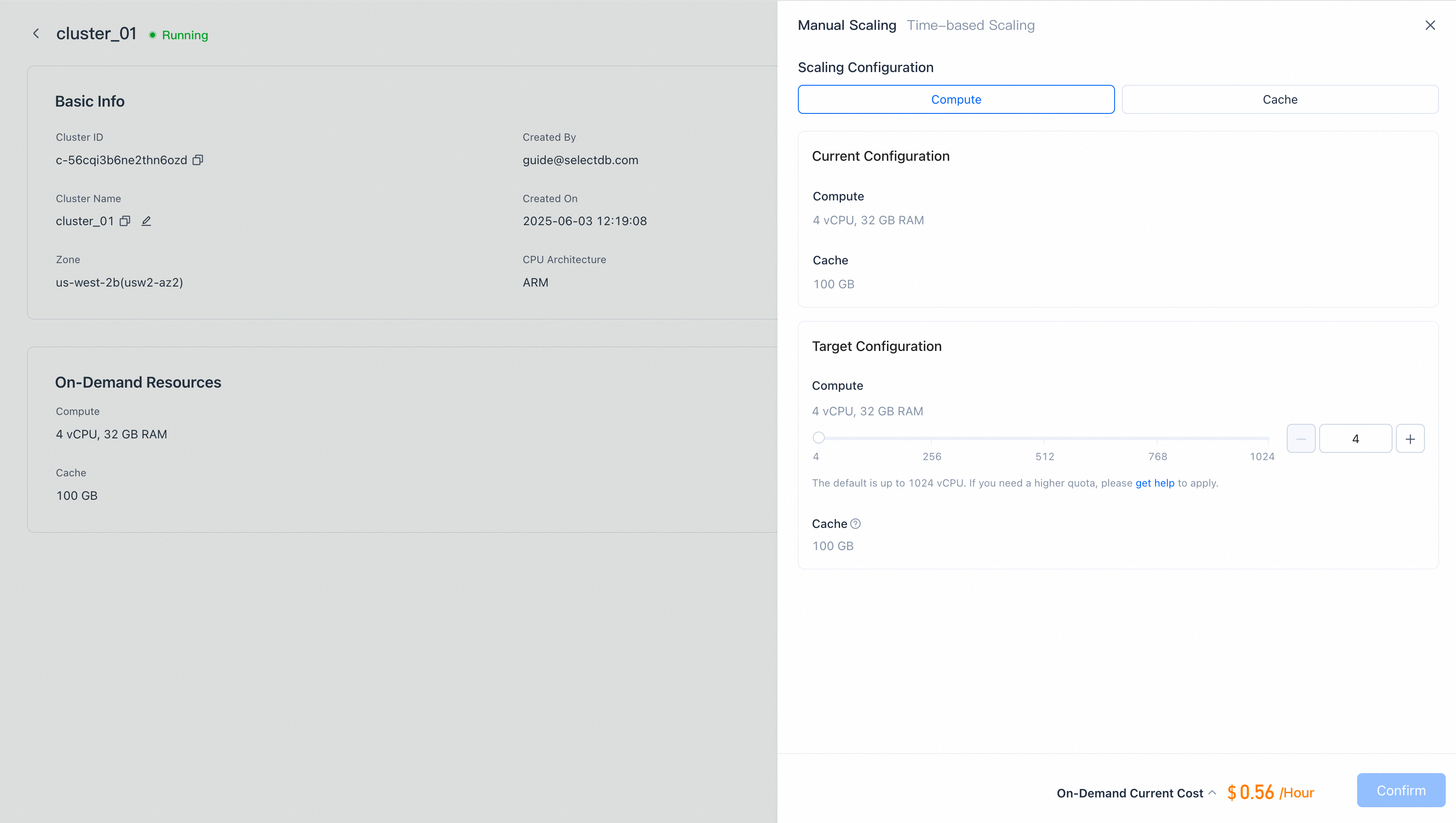 cluster scaling manual en
