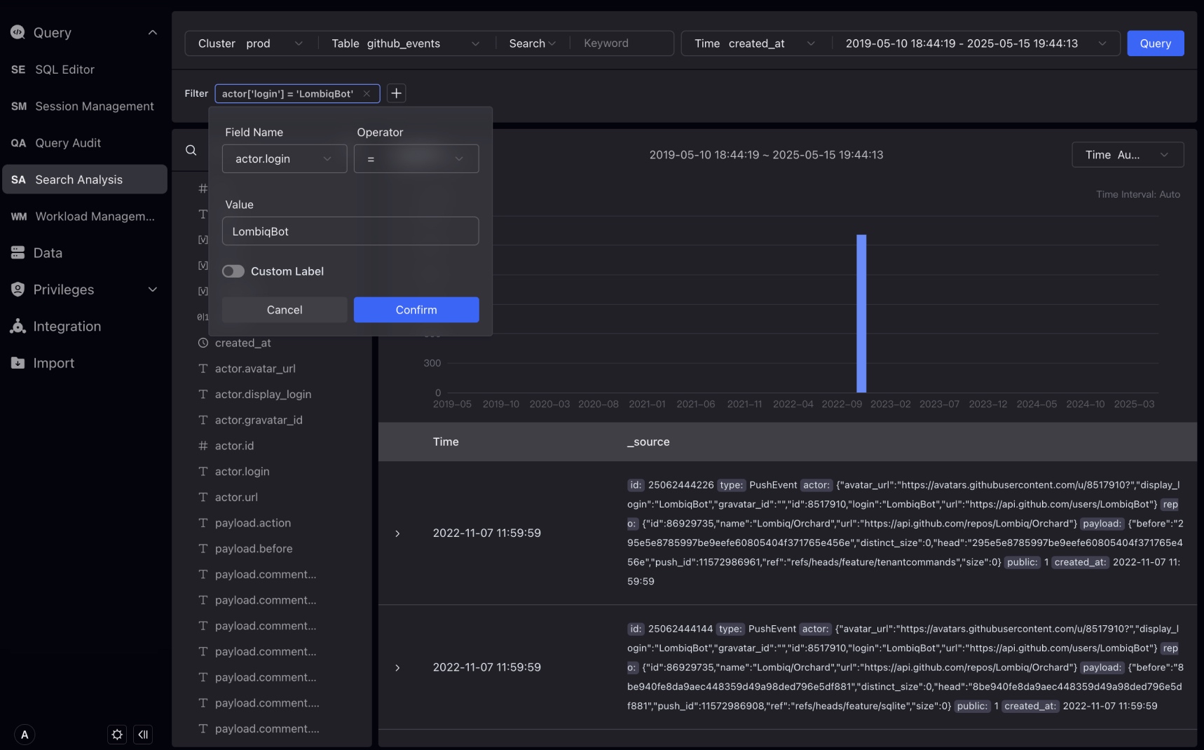 discover variant filter