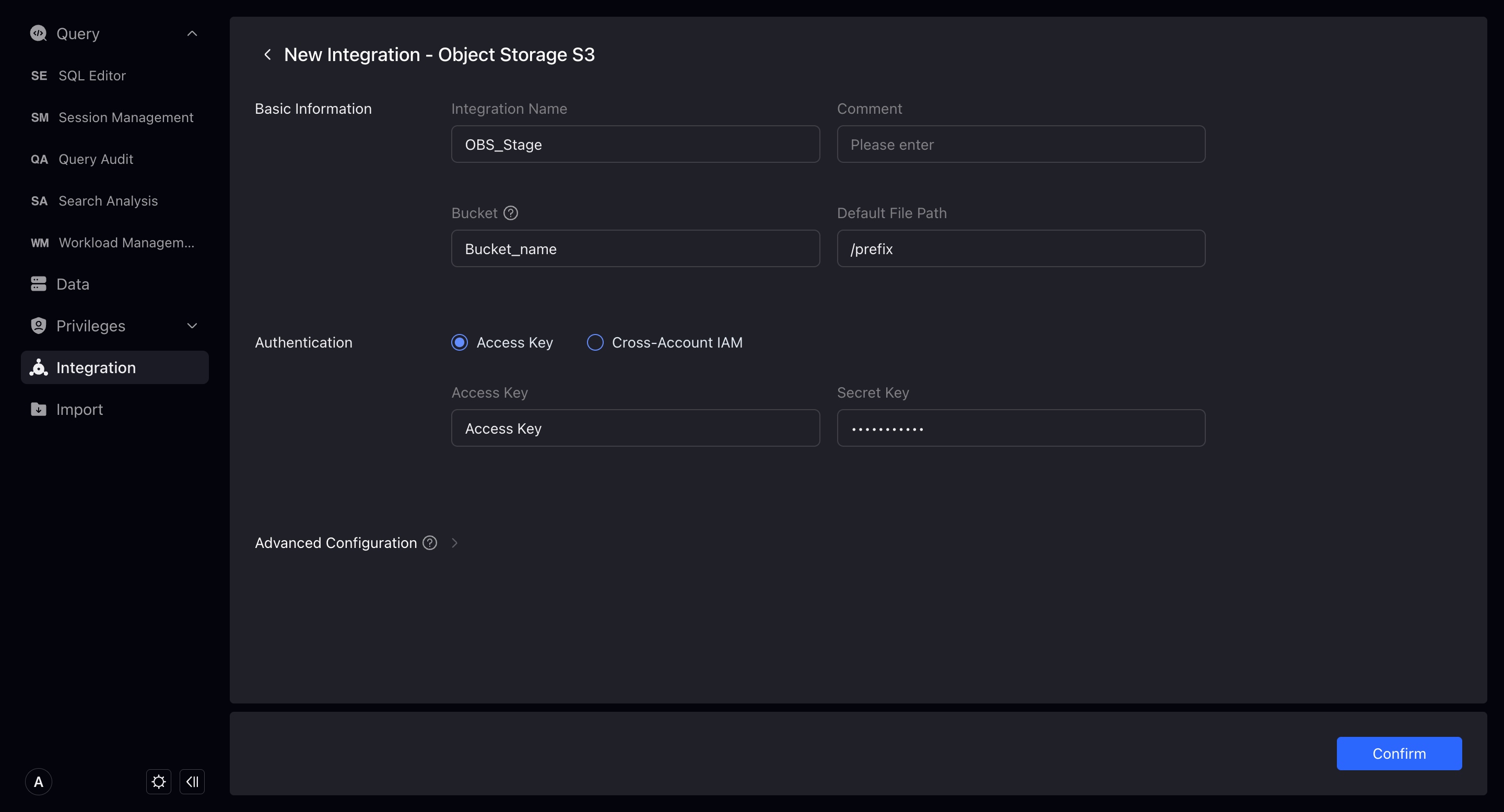 integration new object storage s