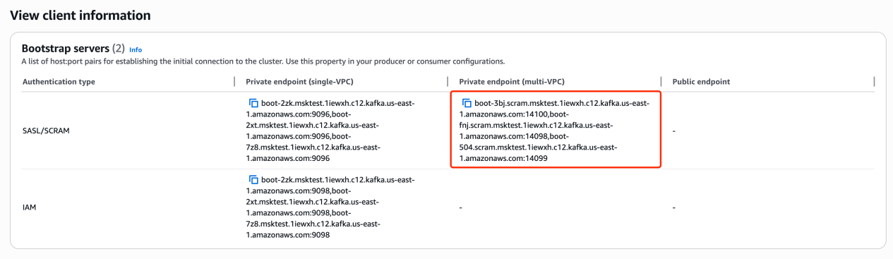 Bootstrap servers — multi-VPC endpoint highlighted