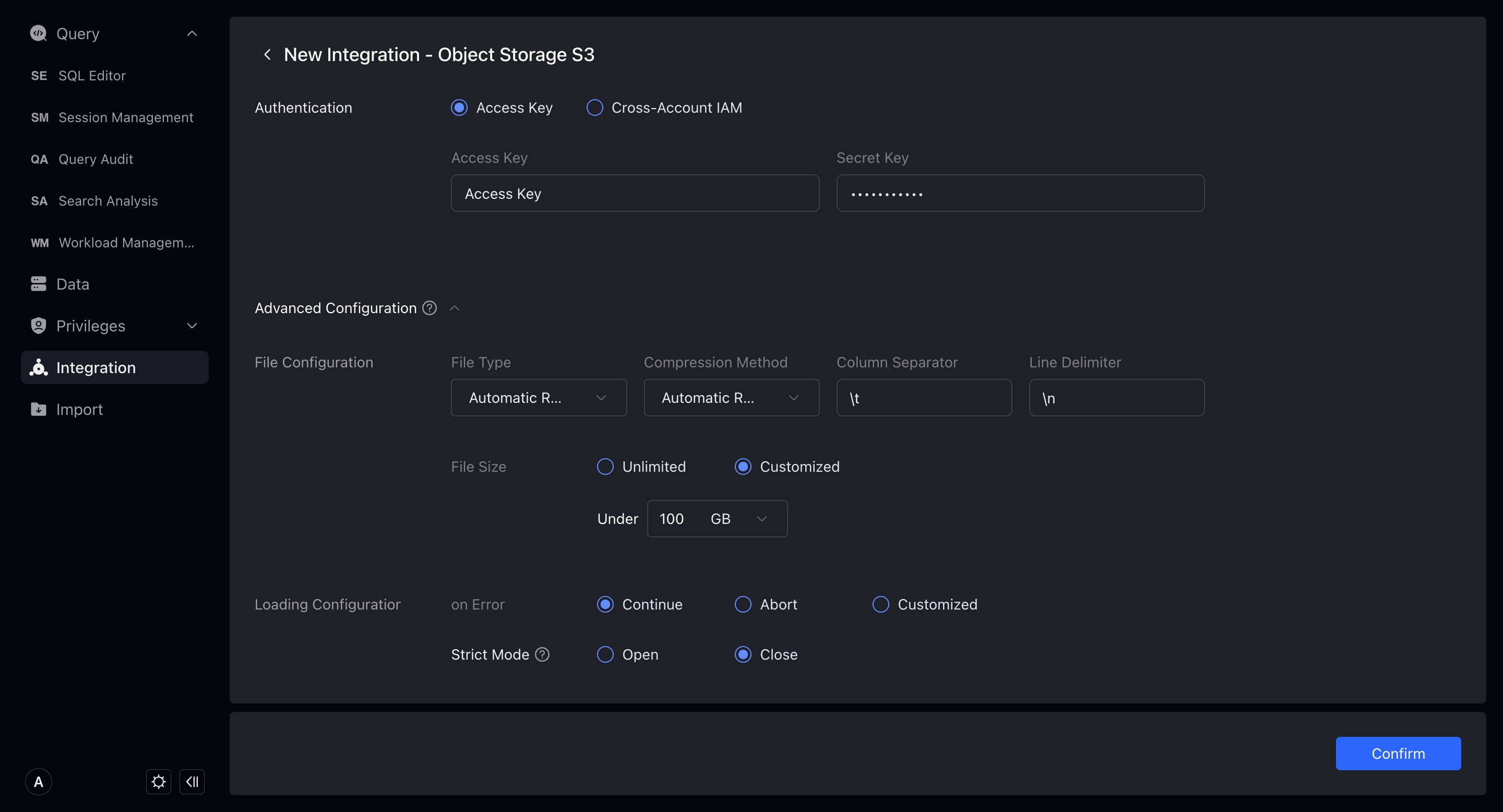 object storage advanced configuration