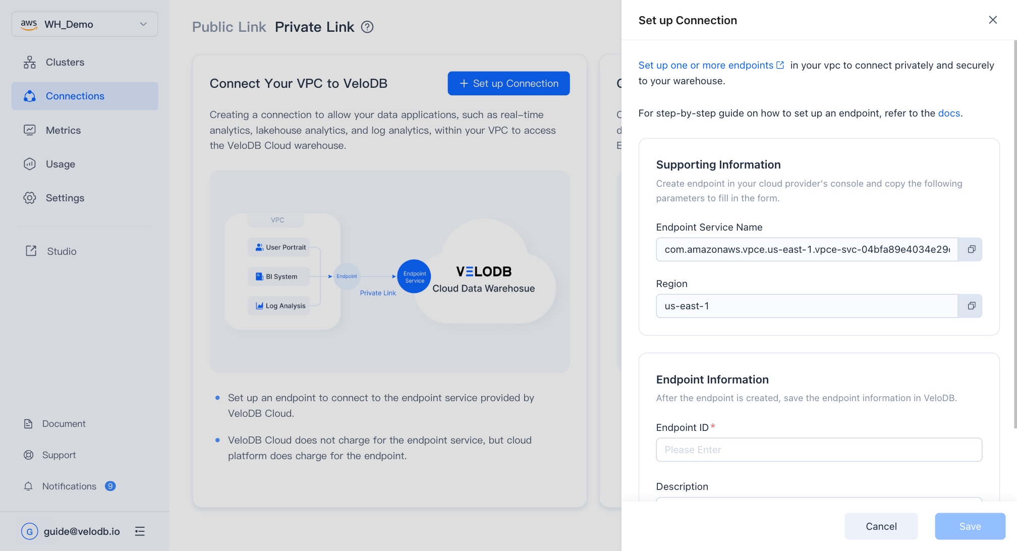 private link add endpoint