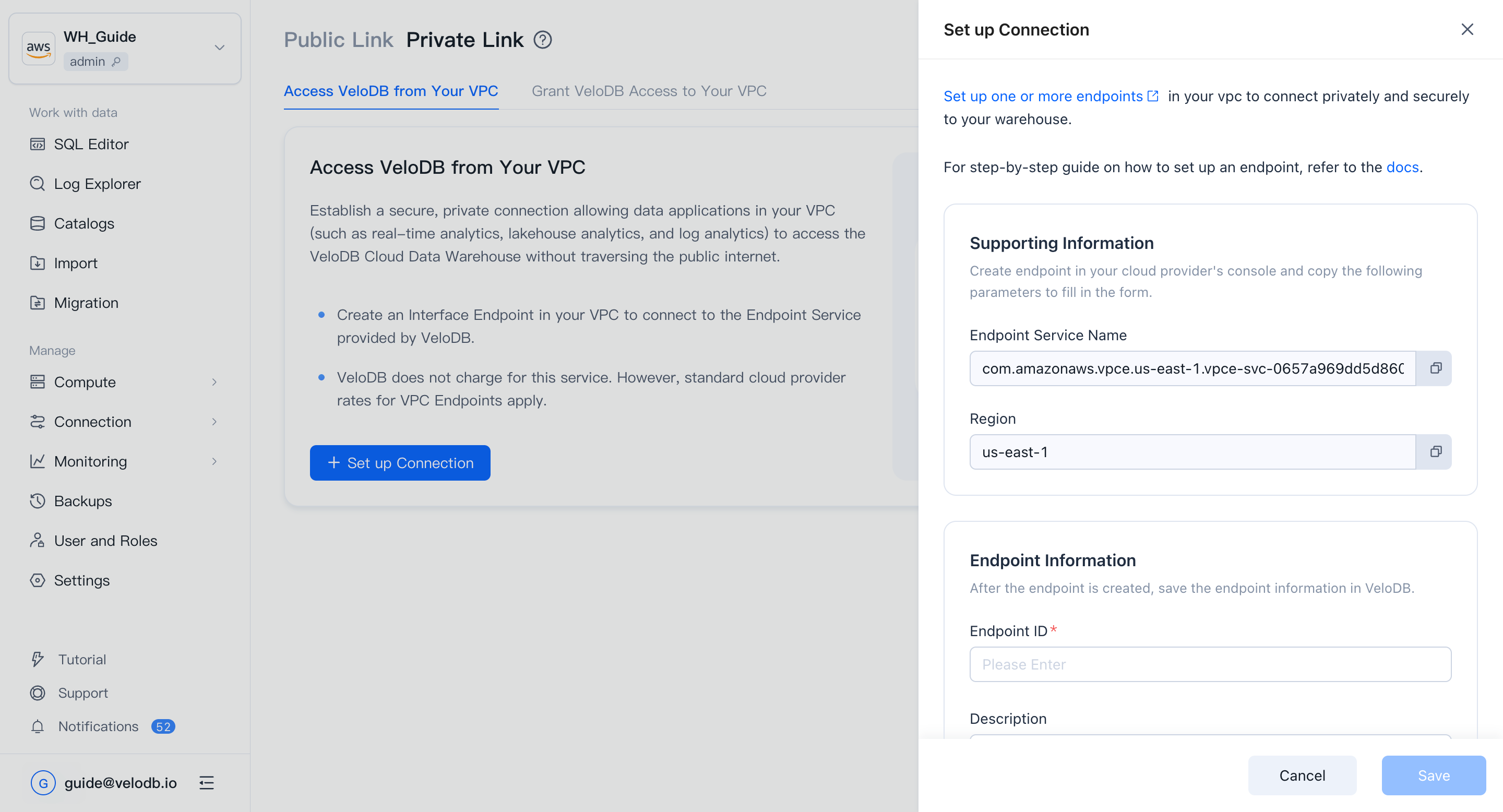 private link add endpoint