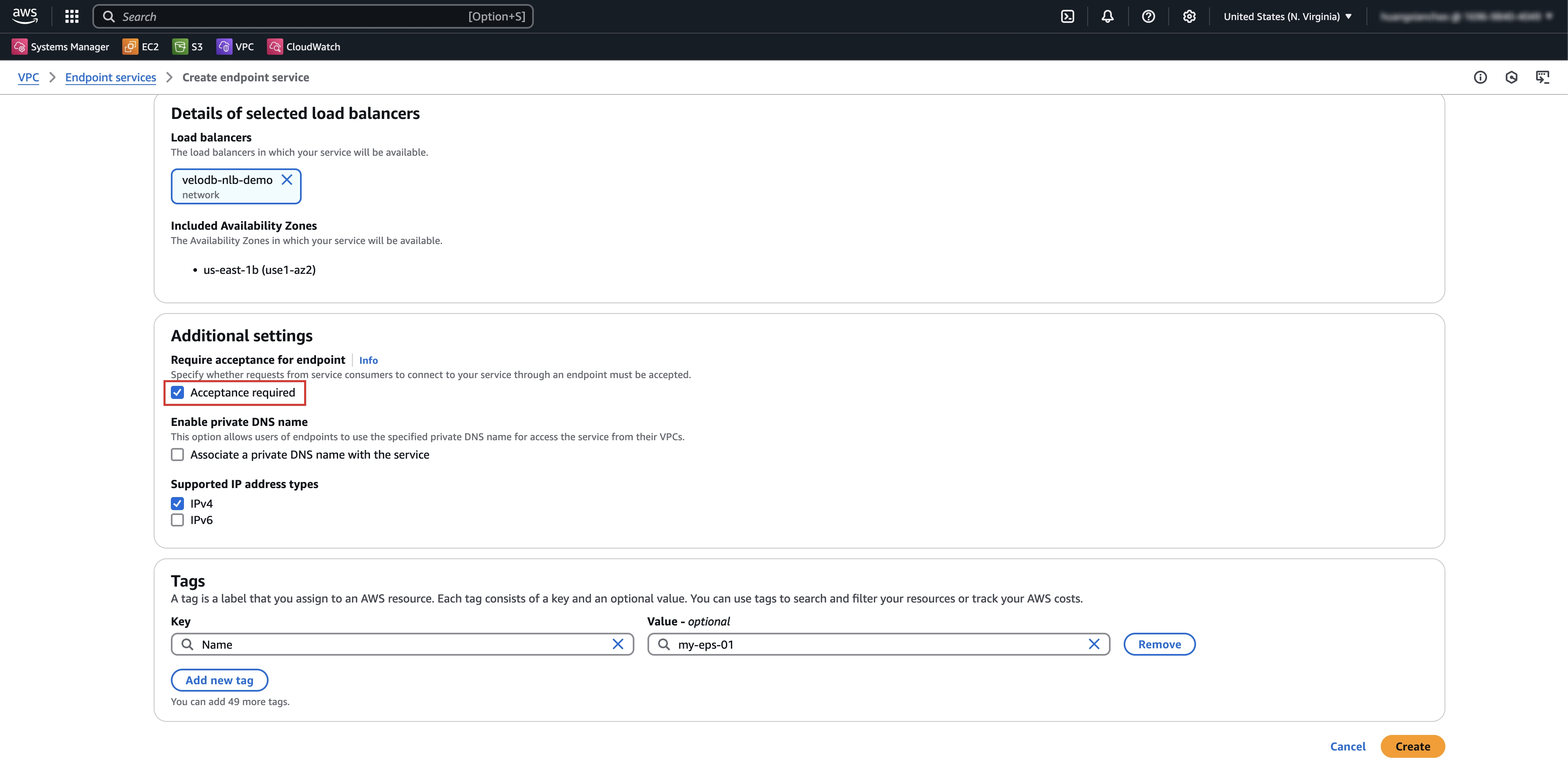 private link create connection choose endpoint service create 1