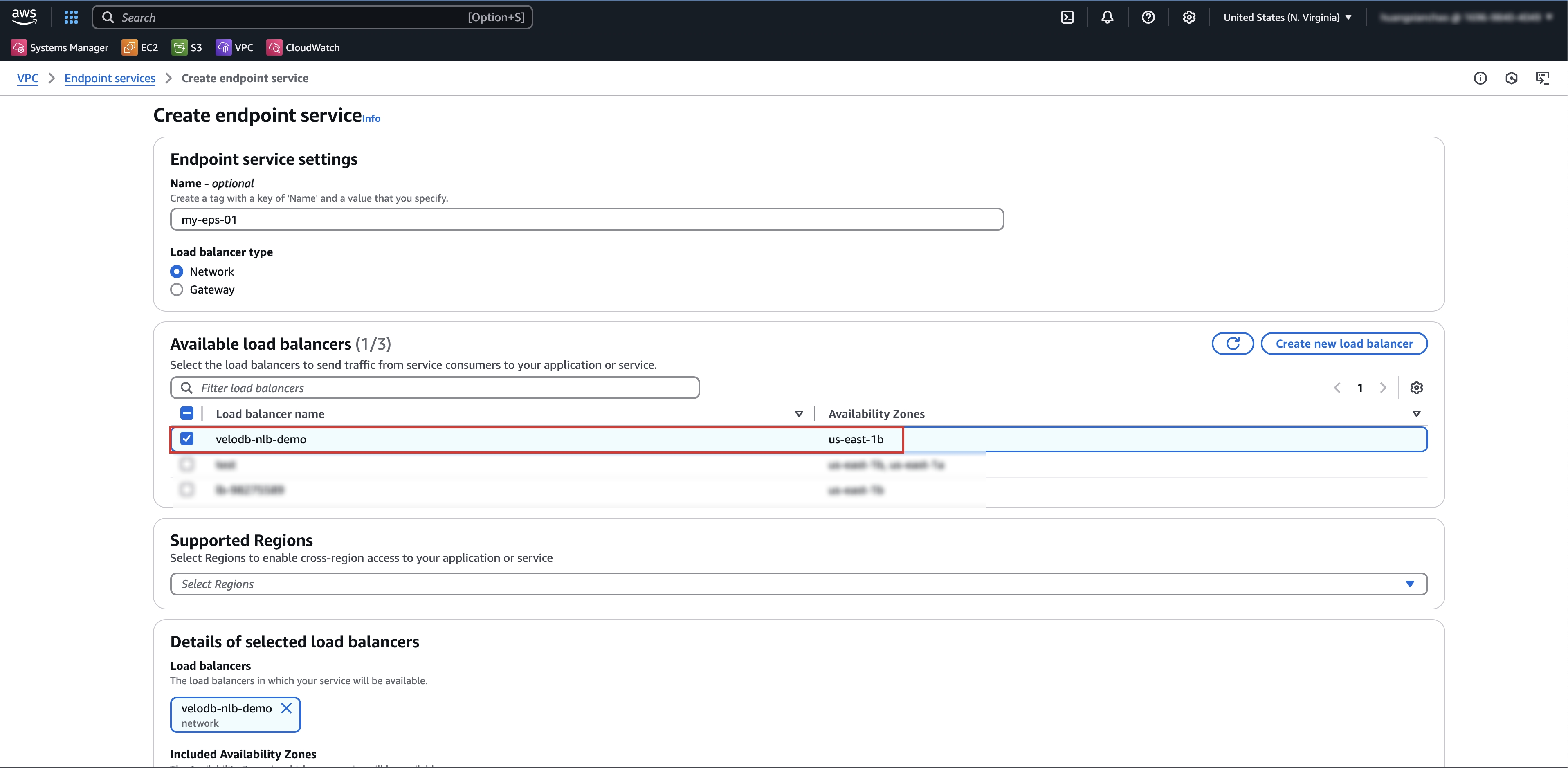 private link create connection choose endpoint service create