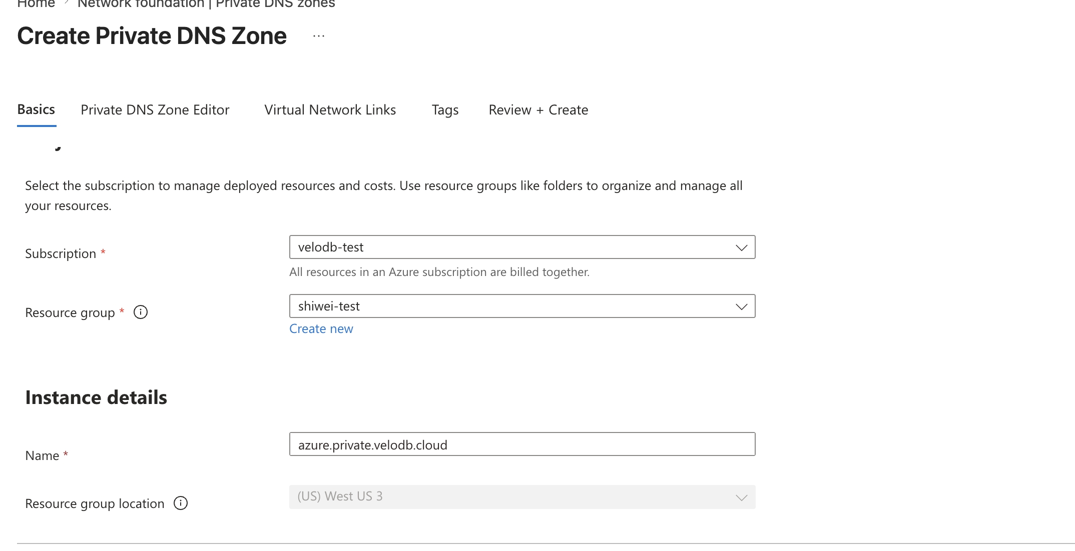 azure private link access velodb 12