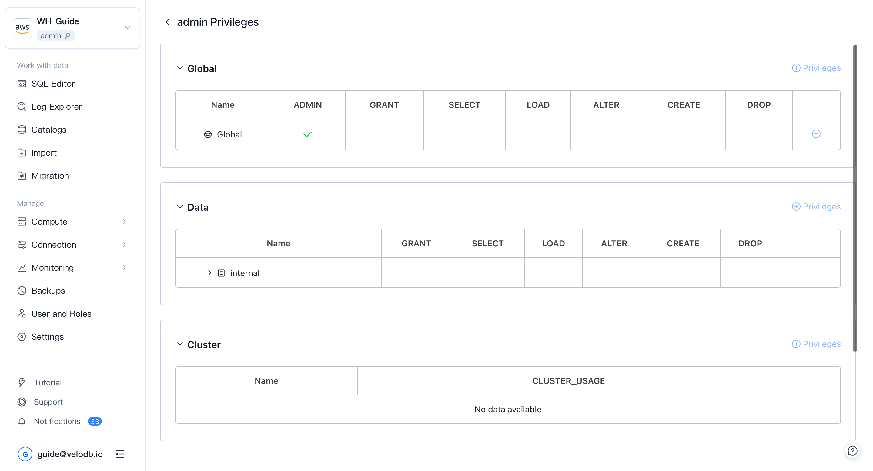 privileges authorize