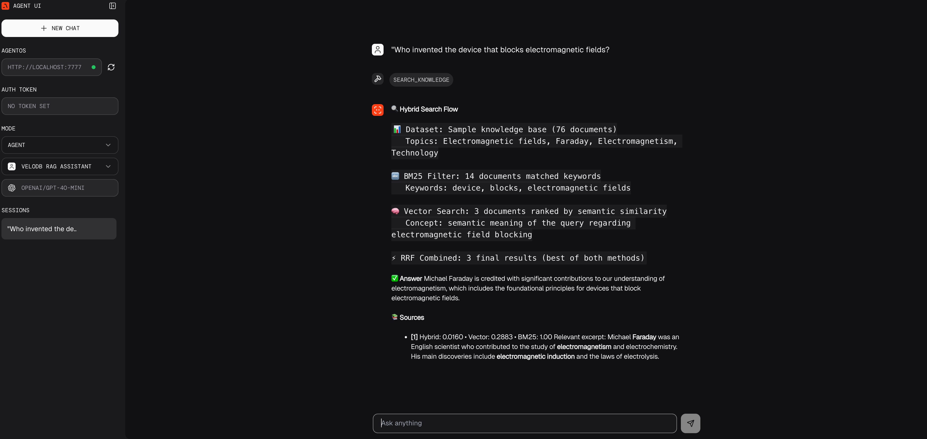 RAG Chatbot with Agno UI